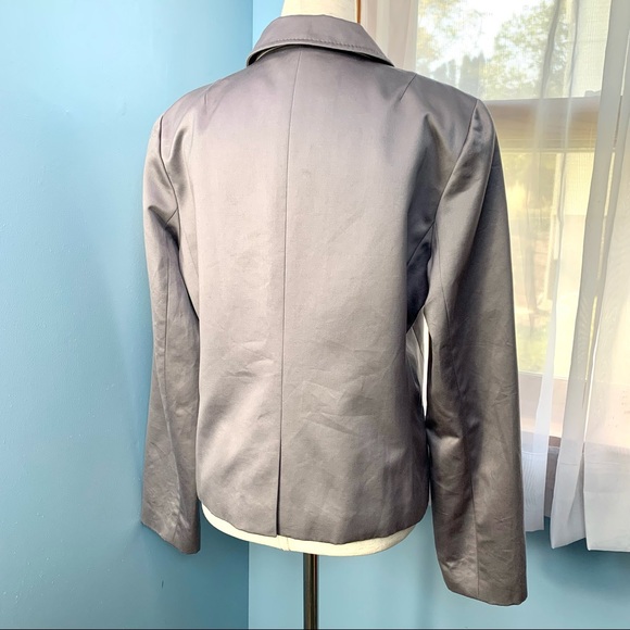 ⭐SALE $10 or Less!⭐ J. Crew Slate Soiree Sateen Blazer - Picture 5 of 8